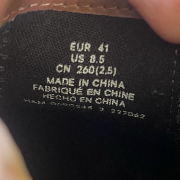 H&M Men’s Dark Brown Faux Suede Ankle Chelsea Pull On Boots Size 8.5 - Picture 9 of 10